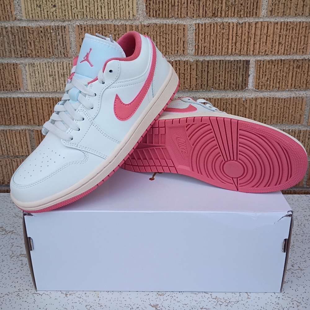 Nike Air Jordan 1 Low Shoes Pink Salt Guave Ice Sail Womens Sizes NEW